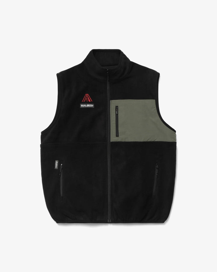 Malbon - Black Rainer Microfleece Vest - Kalifornia Jean Bar