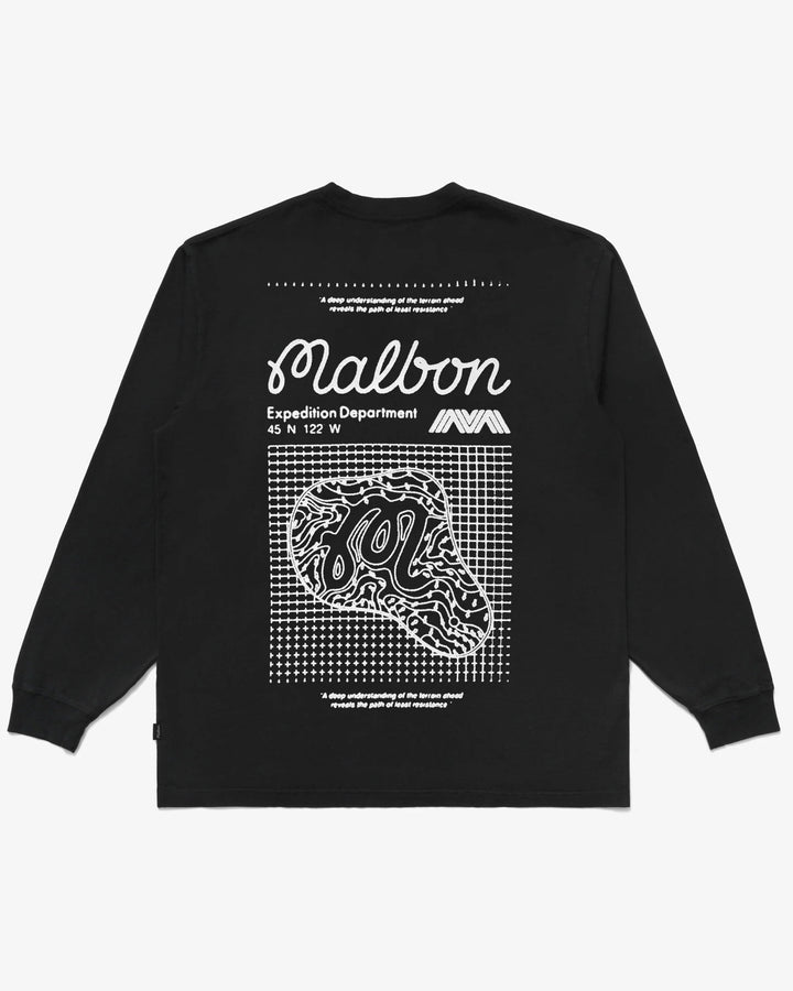 Malbon - Black Undulation Long Sleeve T-shirt - Kalifornia Jean Bar