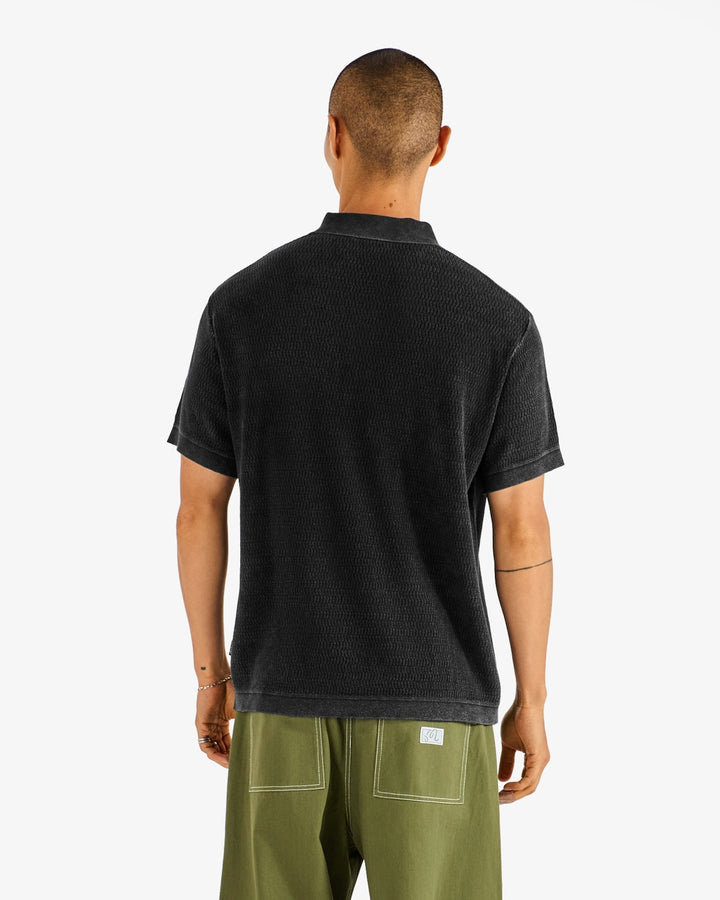 Malbon - Brickwork Polo in Black - Kalifornia Jean Bar