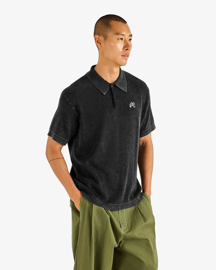 Malbon - Brickwork Polo in Black - Kalifornia Jean Bar