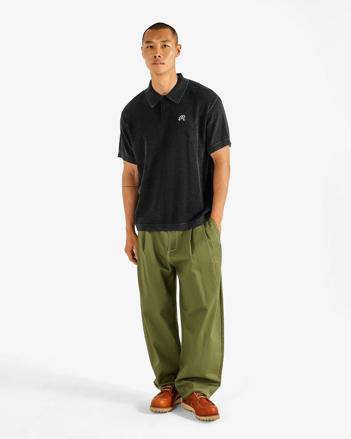 Malbon - Brickwork Polo in Black - Kalifornia Jean Bar