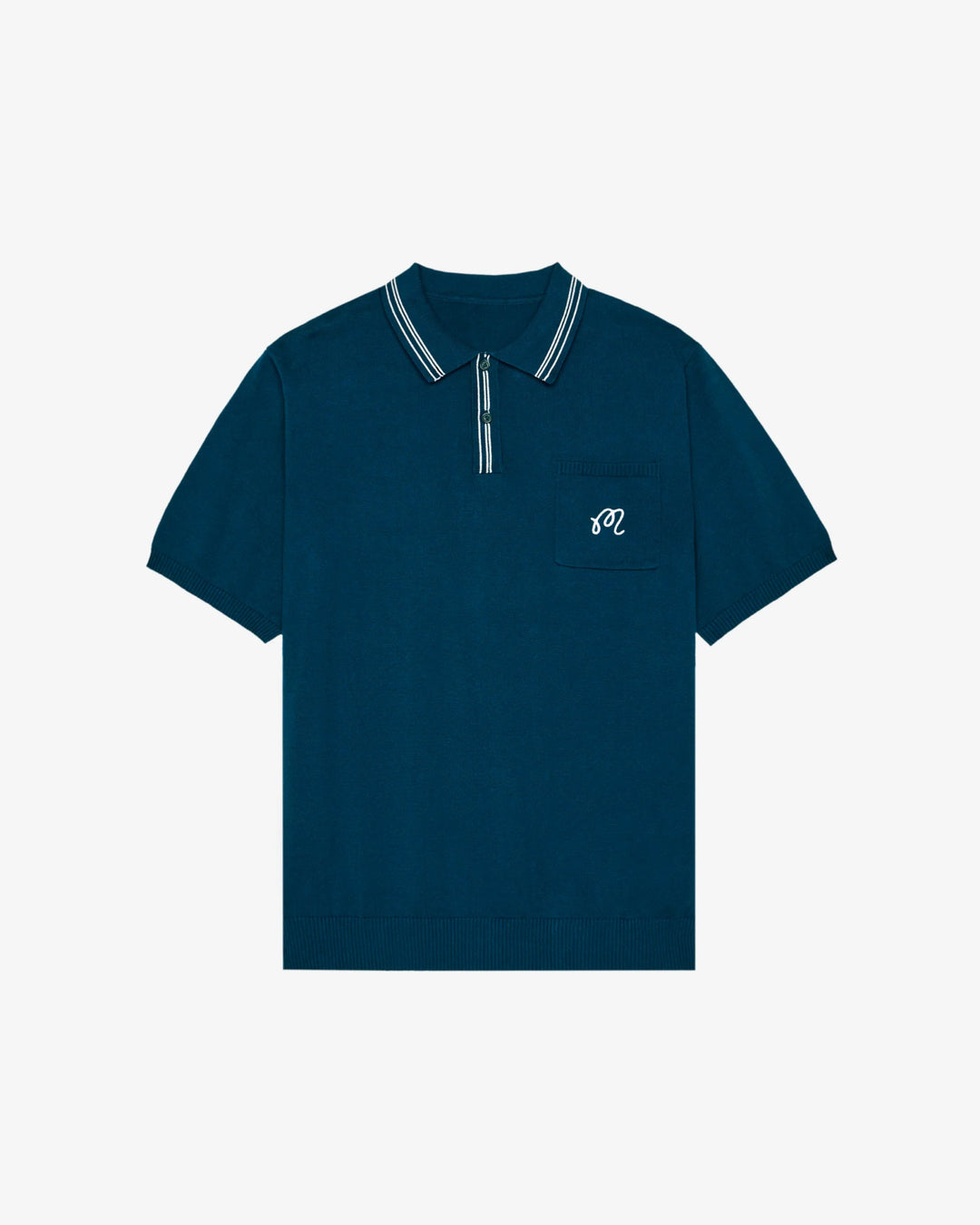 Malbon - Campania Knit Polo in Azurra - Kalifornia Jean Bar