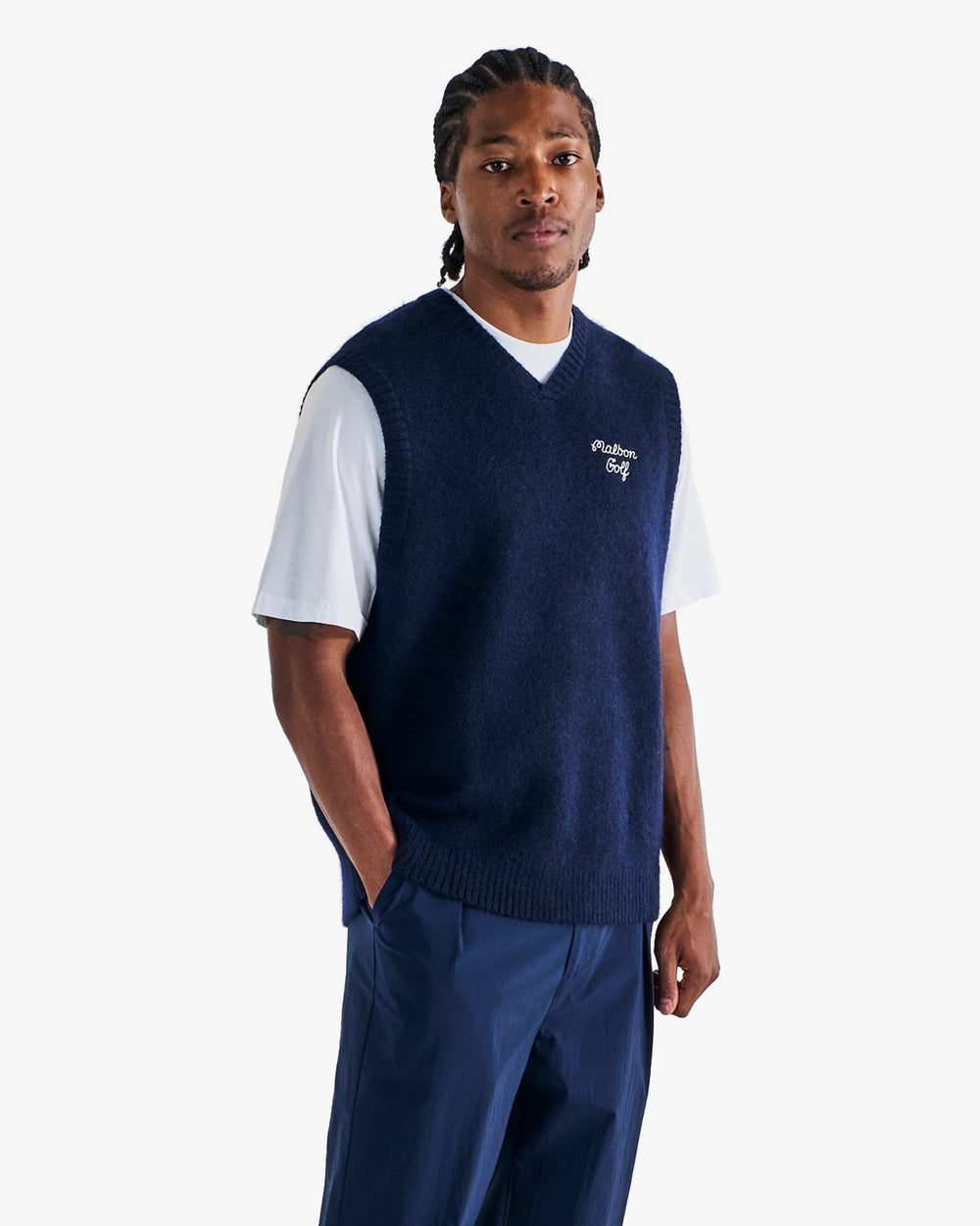 Malbon - Domenica Vest in Navy - Kalifornia Jean Bar