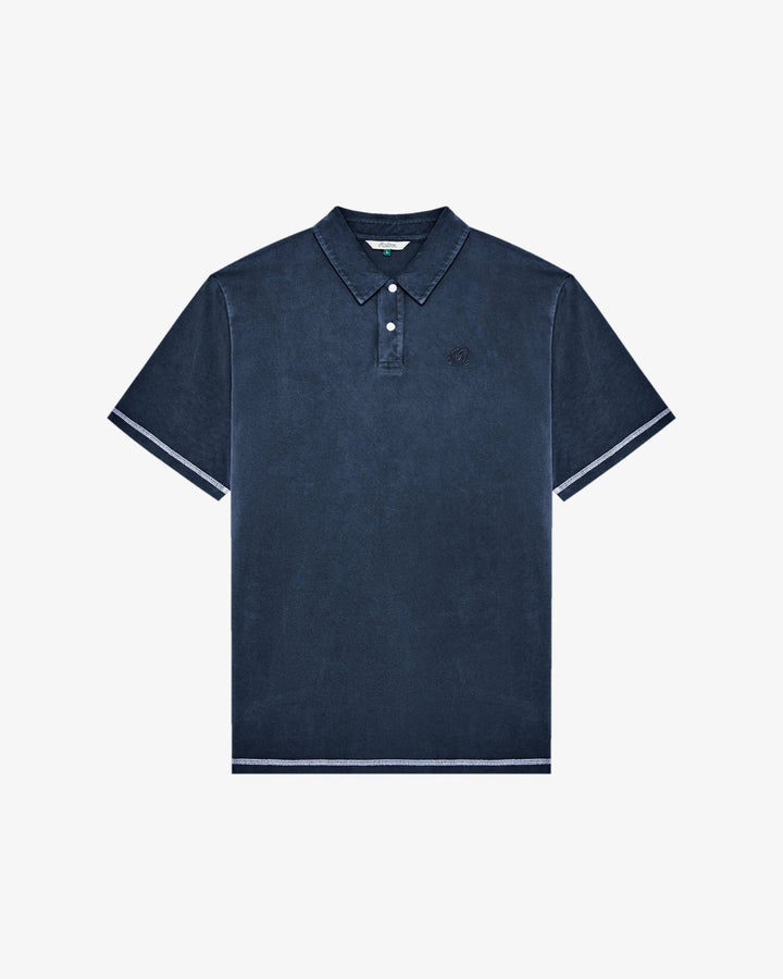 Malbon - Fairway Overdyed Polo Blueberry - Kalifornia Jean Bar