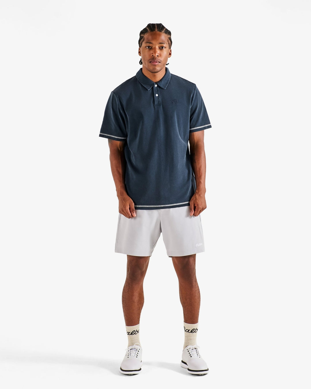 Malbon - Fairway Overdyed Polo Blueberry - Kalifornia Jean Bar