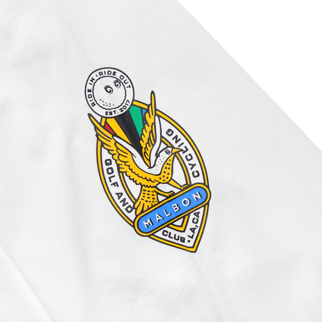★24SS 入手困難★MALBON GOLF & CYCLE RIDE IN LS TEE Malbon - Golf & Cycle Ride LS Tee White - Kalifornia Jean