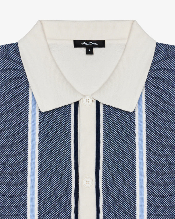 Malbon - Jude Knit Polo in Ivory - Kalifornia Jean Bar