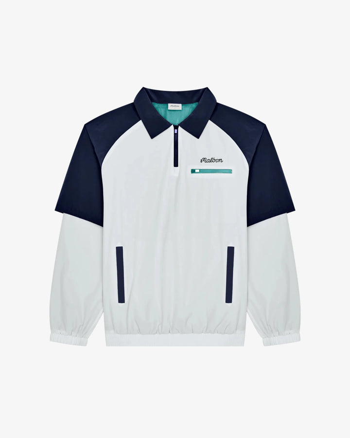 Malbon - Marina Windshirt in White/Midnight - Kalifornia Jean Bar
