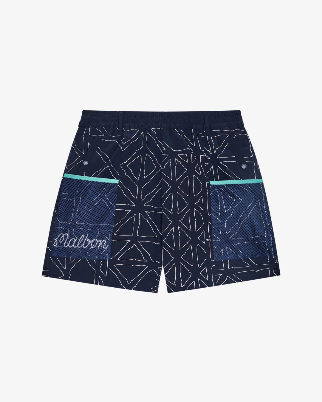 Malbon - Mesh Basket Pocket Shorts in Midnight - Kalifornia Jean Bar