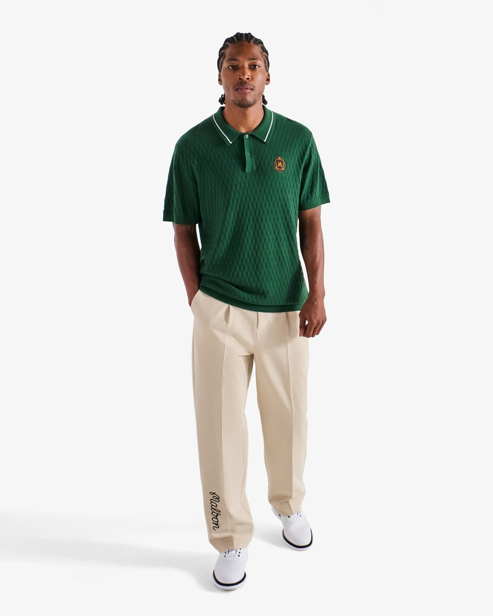 Malbon - Myrtle Crest Knit Polo - Kalifornia Jean Bar