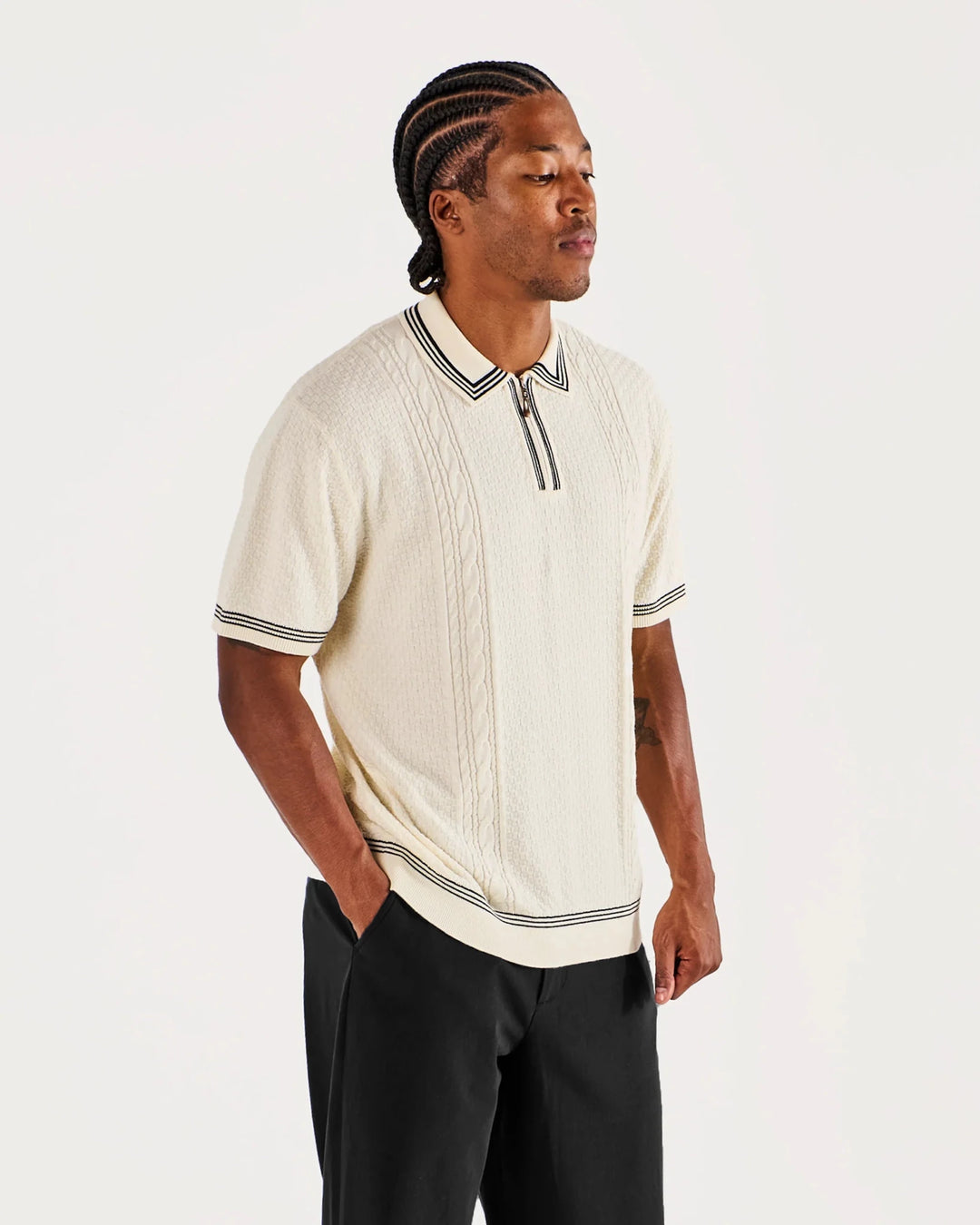 Malbon - Navarro Polo in Cream - Kalifornia Jean Bar