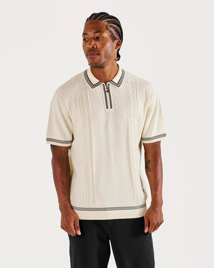 Malbon - Navarro Polo in Cream - Kalifornia Jean Bar
