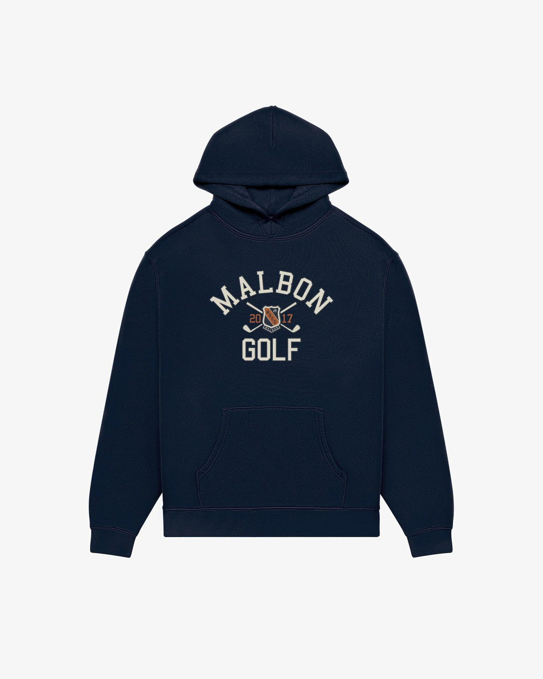 Malbon - Navy Fesque Crest Hoodie - Kalifornia Jean Bar