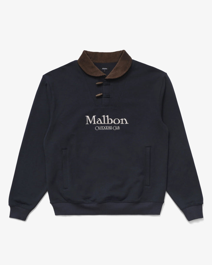 Malbon - Navy Flint Shawl Crewneck - Kalifornia Jean Bar