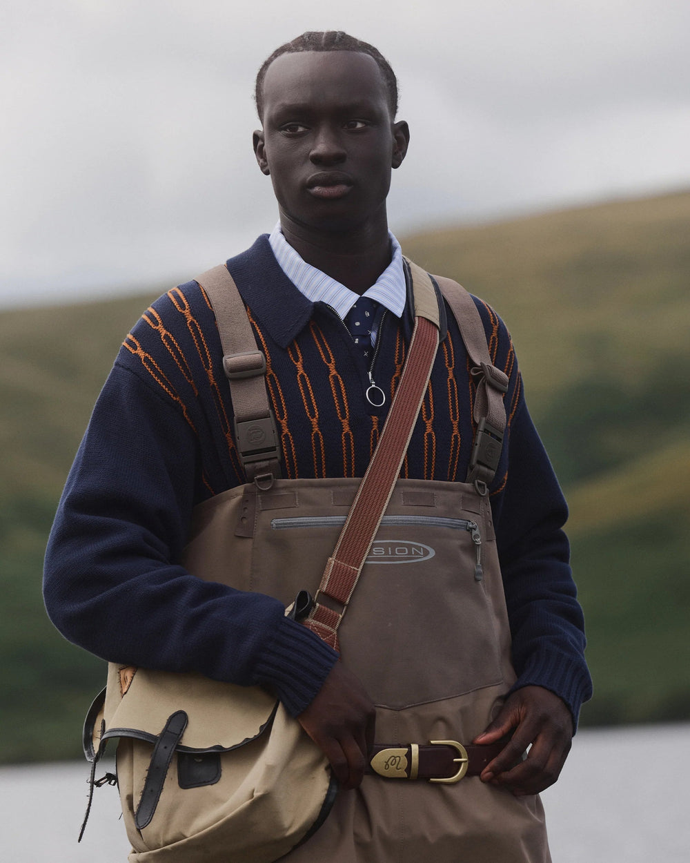 Malbon - Navy Links Polo Sweater - Kalifornia Jean Bar