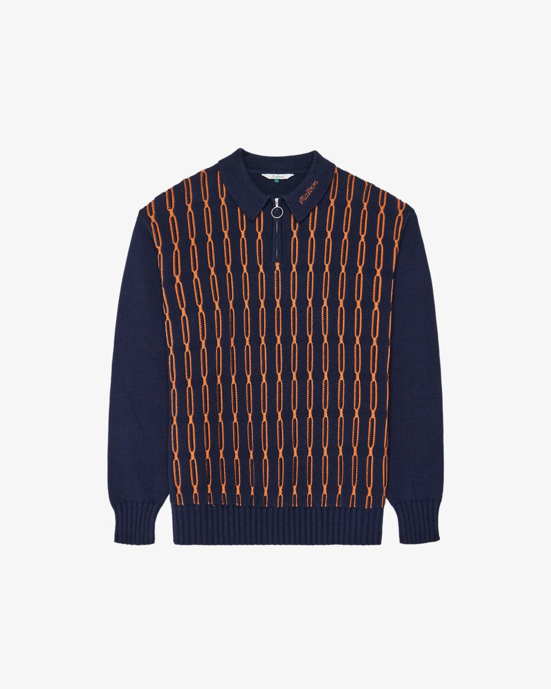 Malbon - Navy Links Polo Sweater - Kalifornia Jean Bar