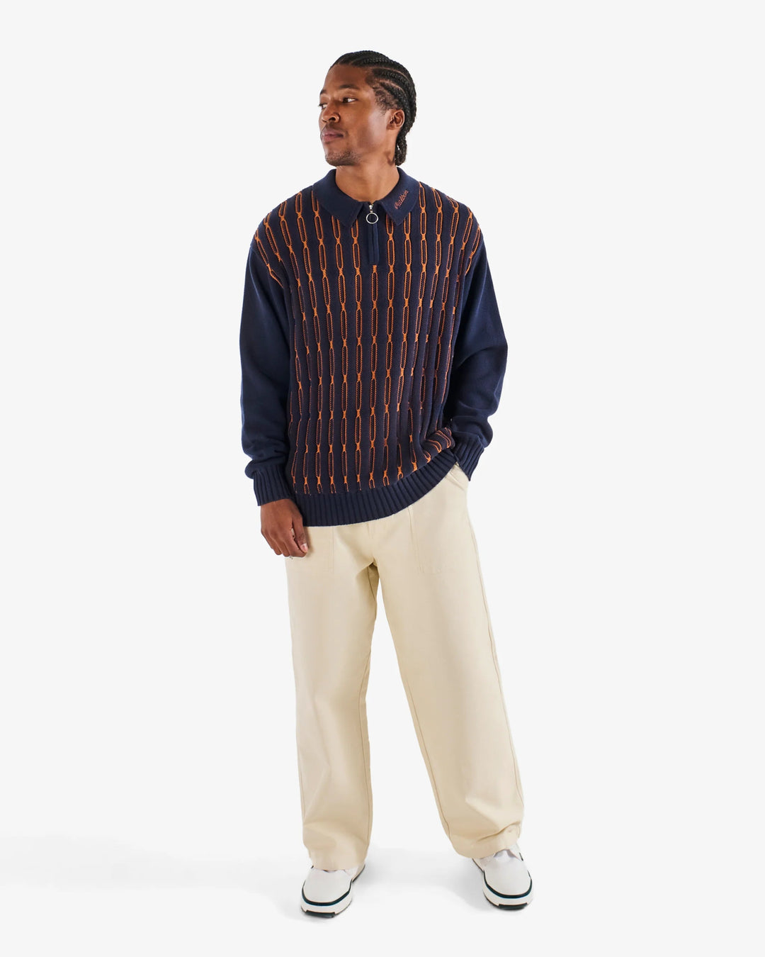 Malbon - Navy Links Polo Sweater - Kalifornia Jean Bar