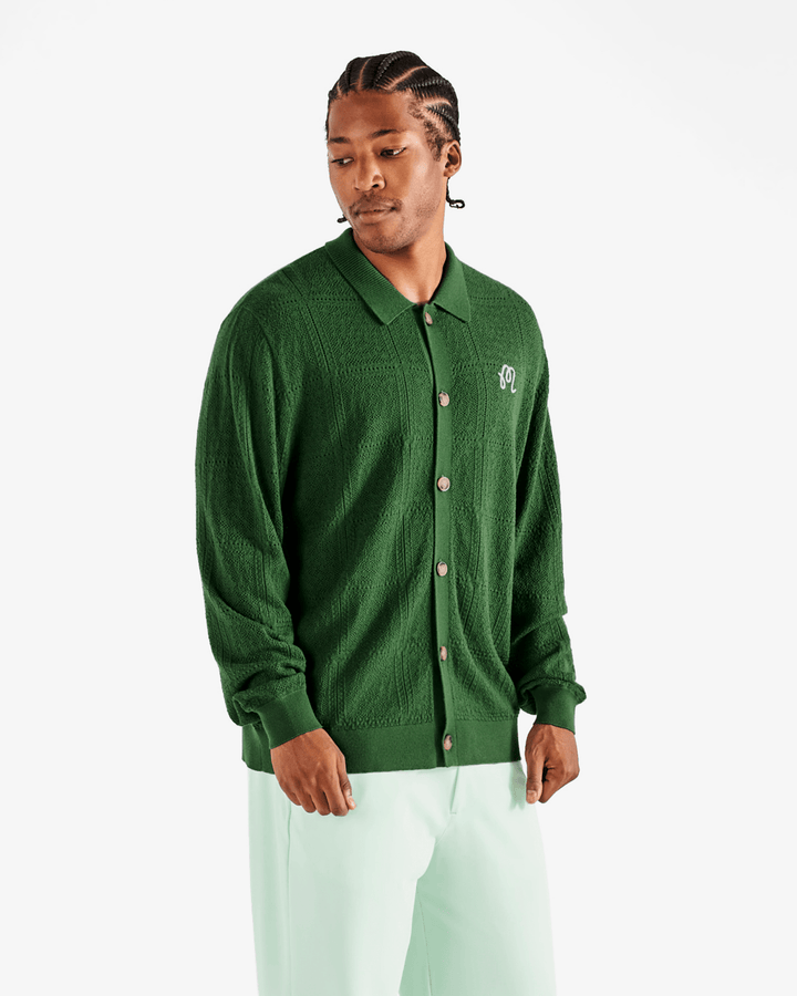 Malbon - Resort Crochet Cardigan Garden Green - Kalifornia Jean Bar