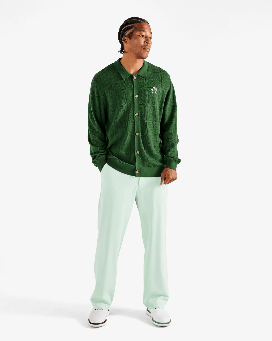 Malbon - Resort Crochet Cardigan Garden Green - Kalifornia Jean Bar