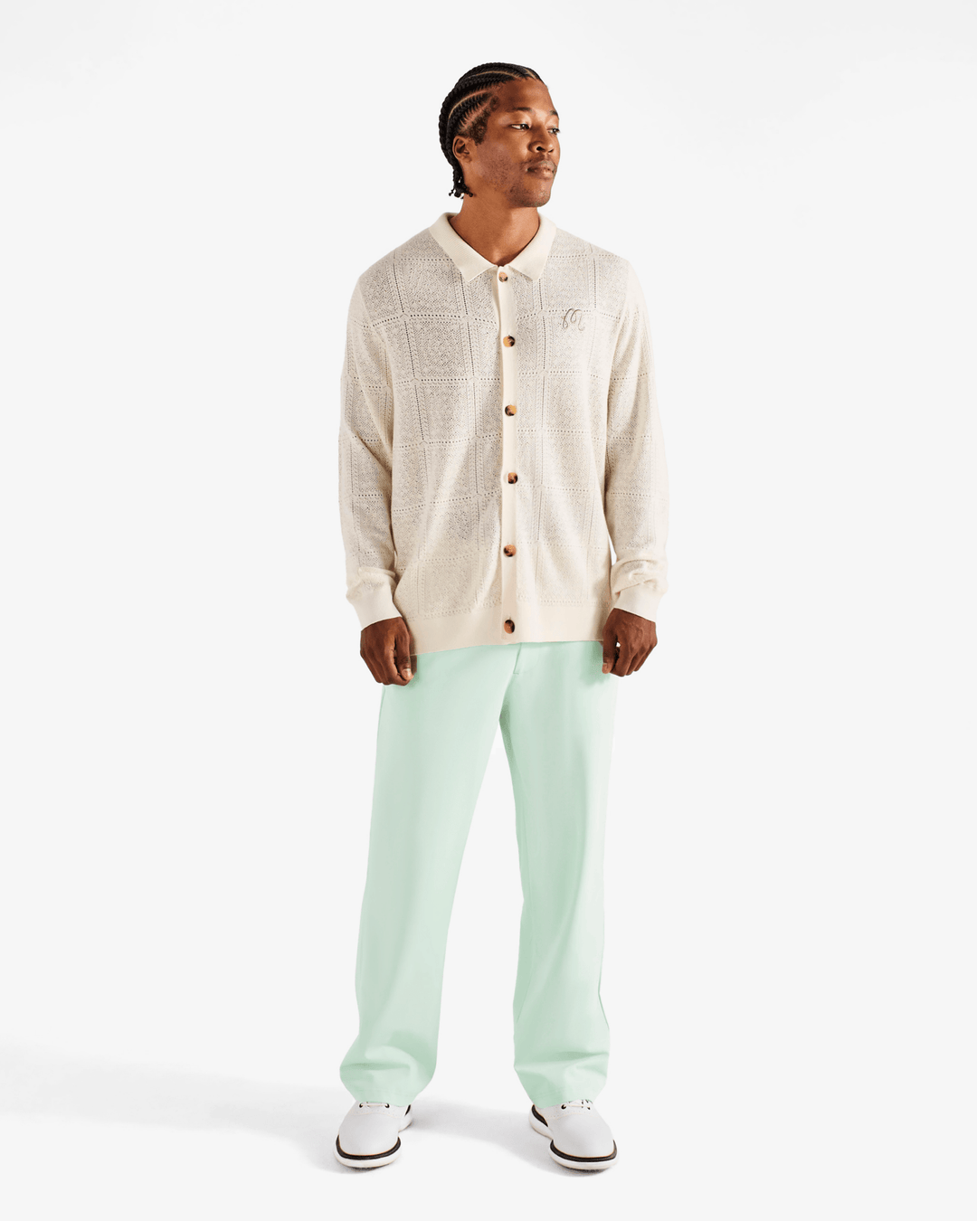 Malbon - Resort Crochet Cardigan Whisper White - Kalifornia Jean Bar