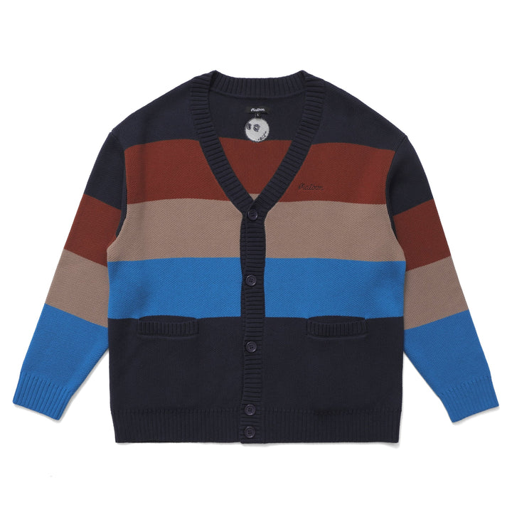 Malbon - Royal/Navy/Rust Fairbanks Cardigan Sweater - Kalifornia Jean Bar