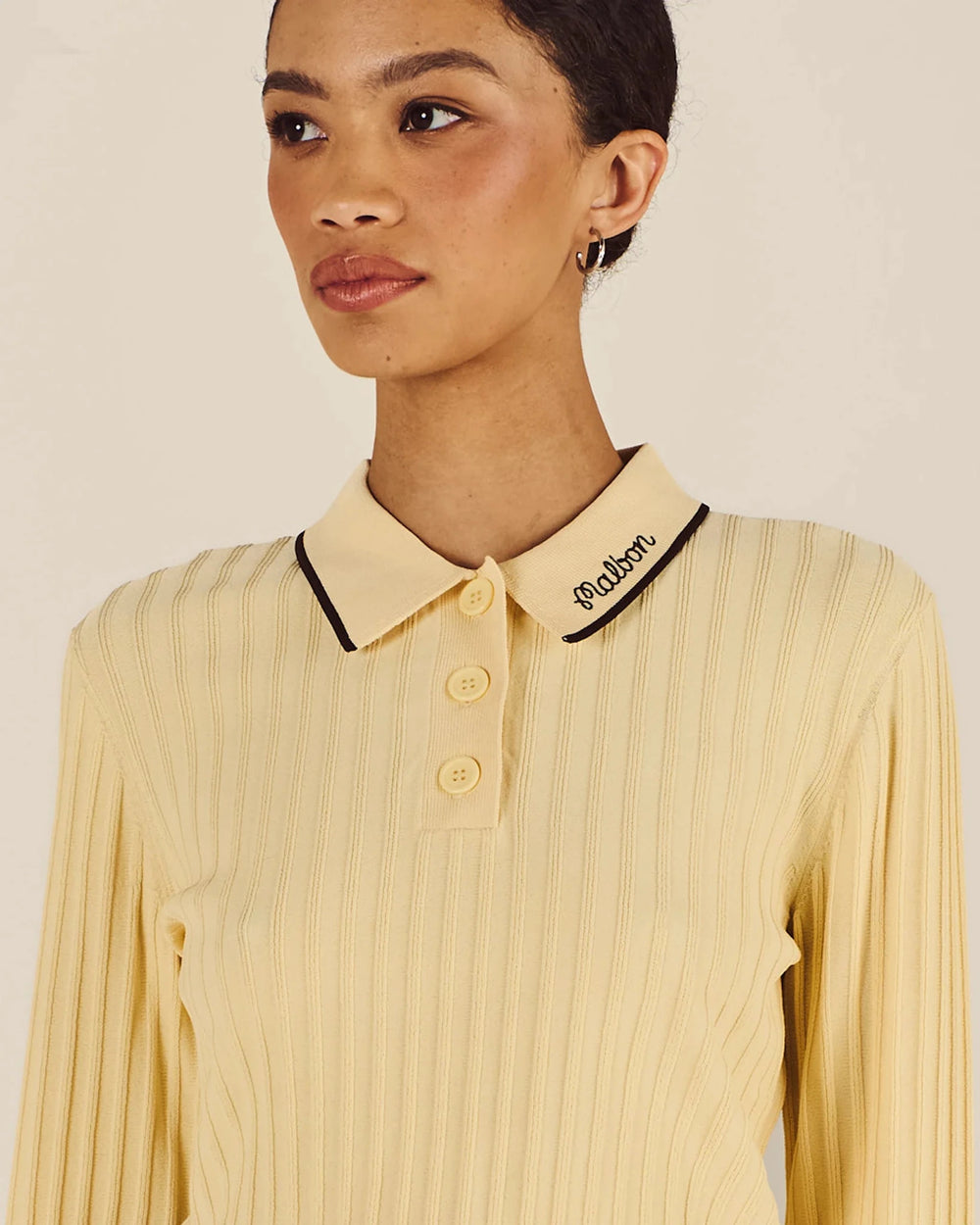 Malbon - Selma Polo Light Yellow - Kalifornia Jean Bar