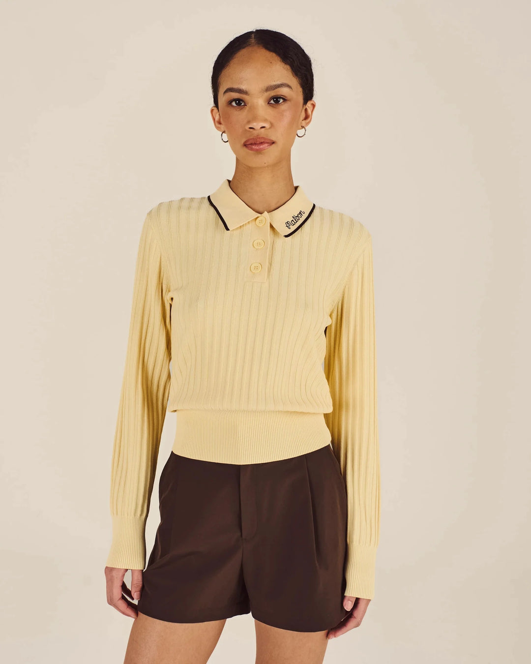 Malbon - Selma Polo Light Yellow - Kalifornia Jean Bar
