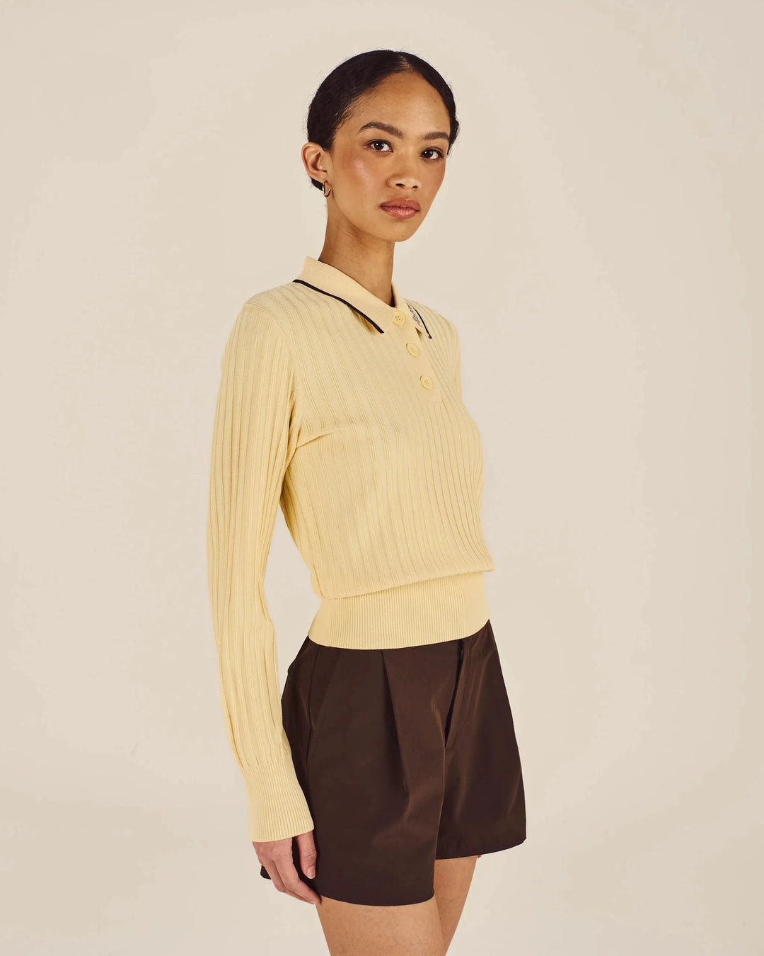 Malbon - Selma Polo Light Yellow - Kalifornia Jean Bar