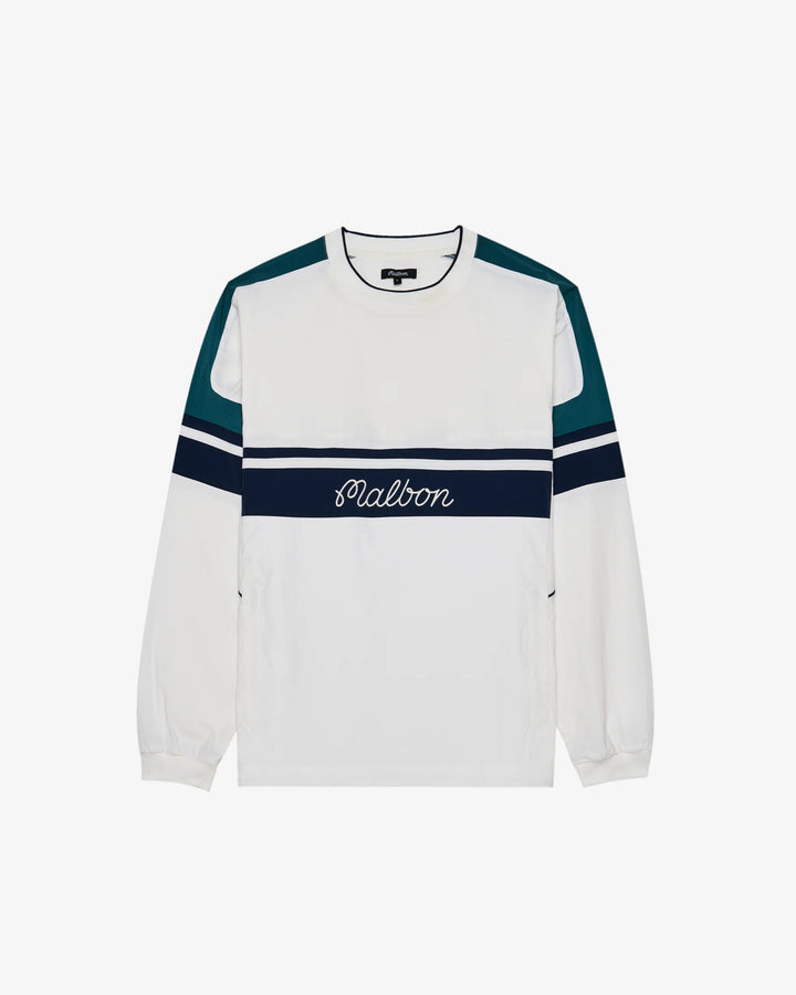 Malbon - Sportiva Nylon Popover in White - Kalifornia Jean Bar