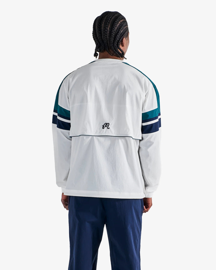 Malbon - Sportiva Nylon Popover in White - Kalifornia Jean Bar