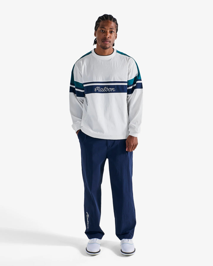 Malbon - Sportiva Nylon Popover in White - Kalifornia Jean Bar