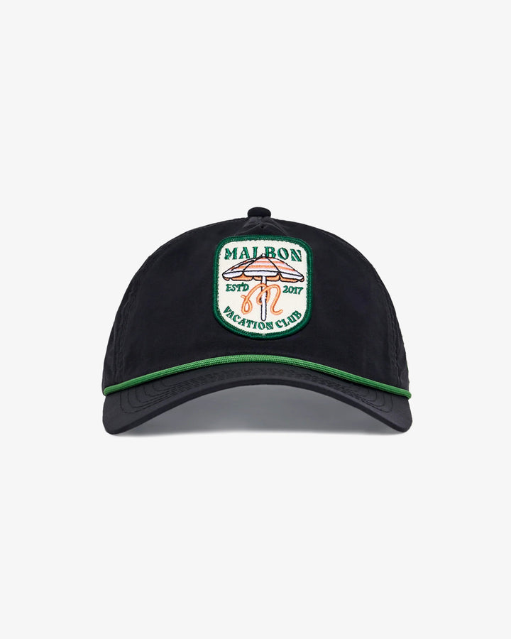 Malbon - VACATION CLUB NYLON ROPE HAT - BLACK - Kalifornia Jean Bar