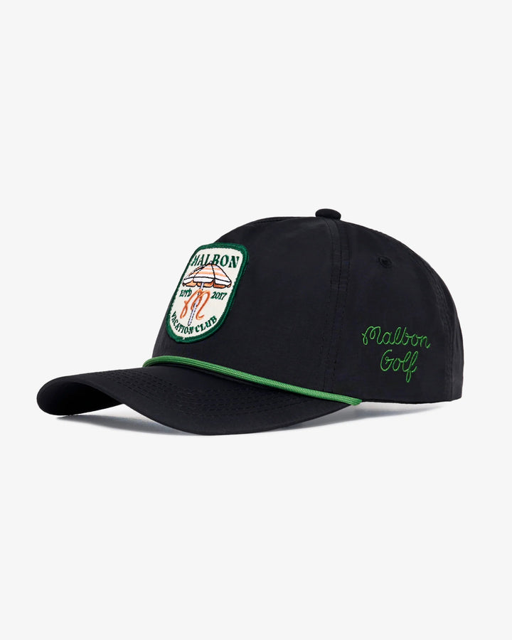 Malbon - VACATION CLUB NYLON ROPE HAT - BLACK - Kalifornia Jean Bar