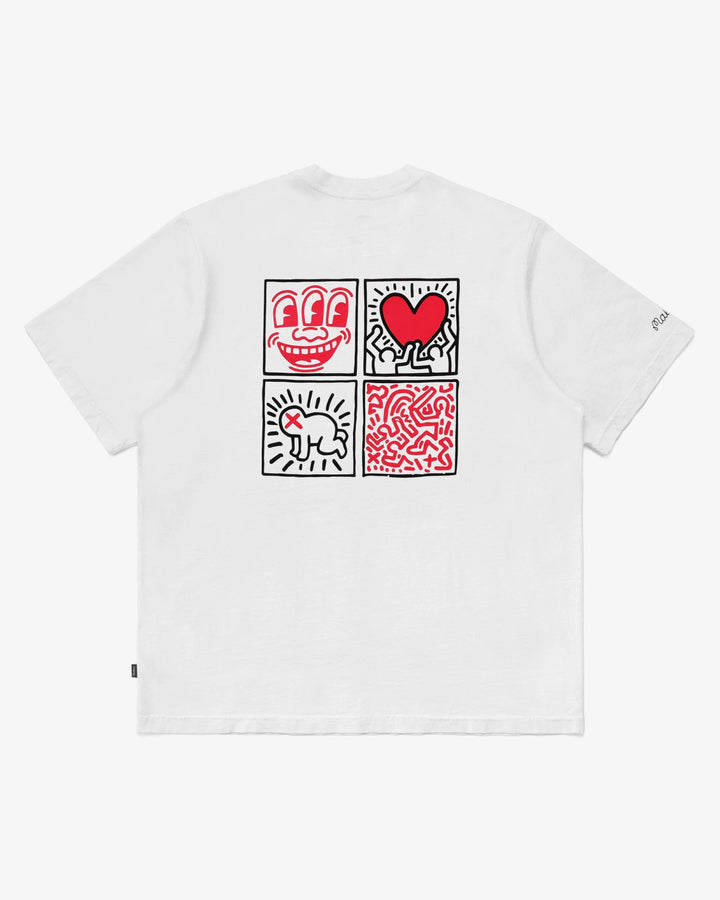 Malbon - White Keith Haring Pocket T-Shirt - Kalifornia Jean Bar Malbon - White Keith Haring Pocket T-Shirt