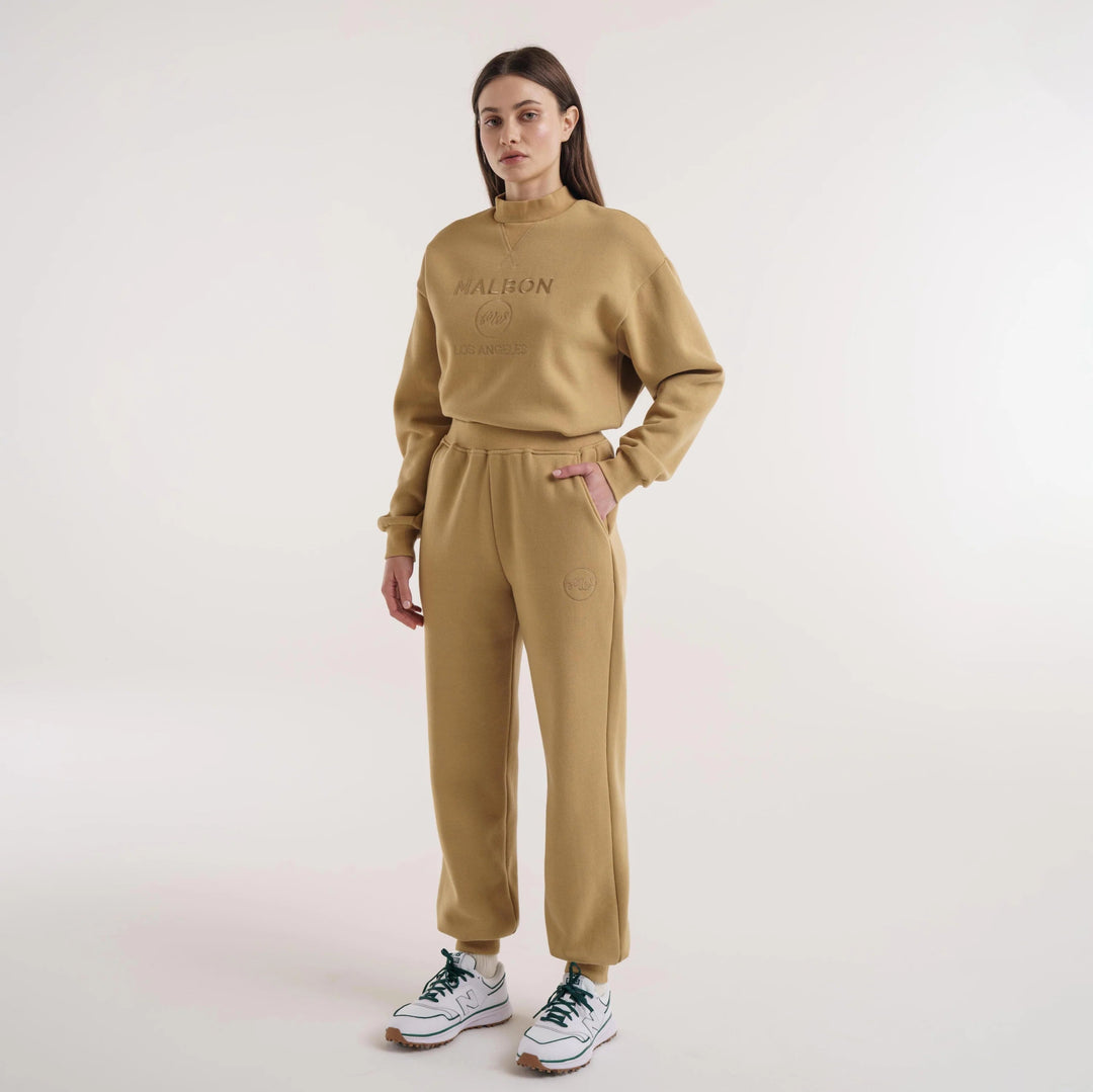 Malbon Women - Martina Sweatpant in Camel - Kalifornia Jean Bar