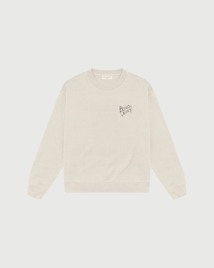 MoPQ - Bone Wordmark Warped Crewneck - Kalifornia Jean Bar