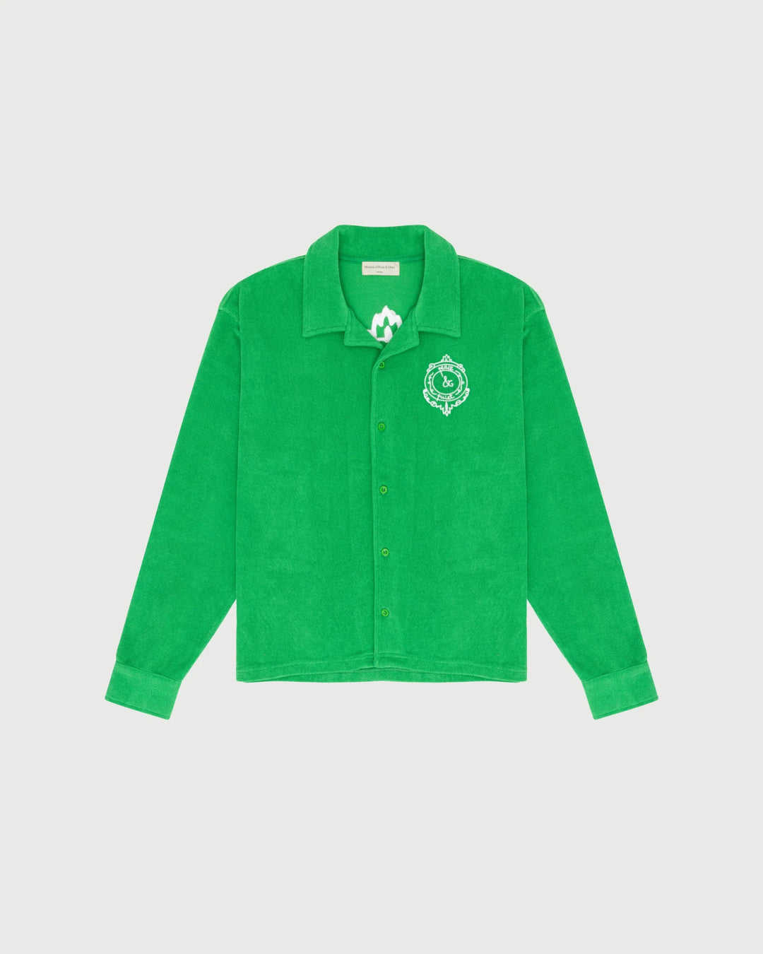 MoPQ - Kelly Seal Terry Cloth Button Up - Kalifornia Jean Bar