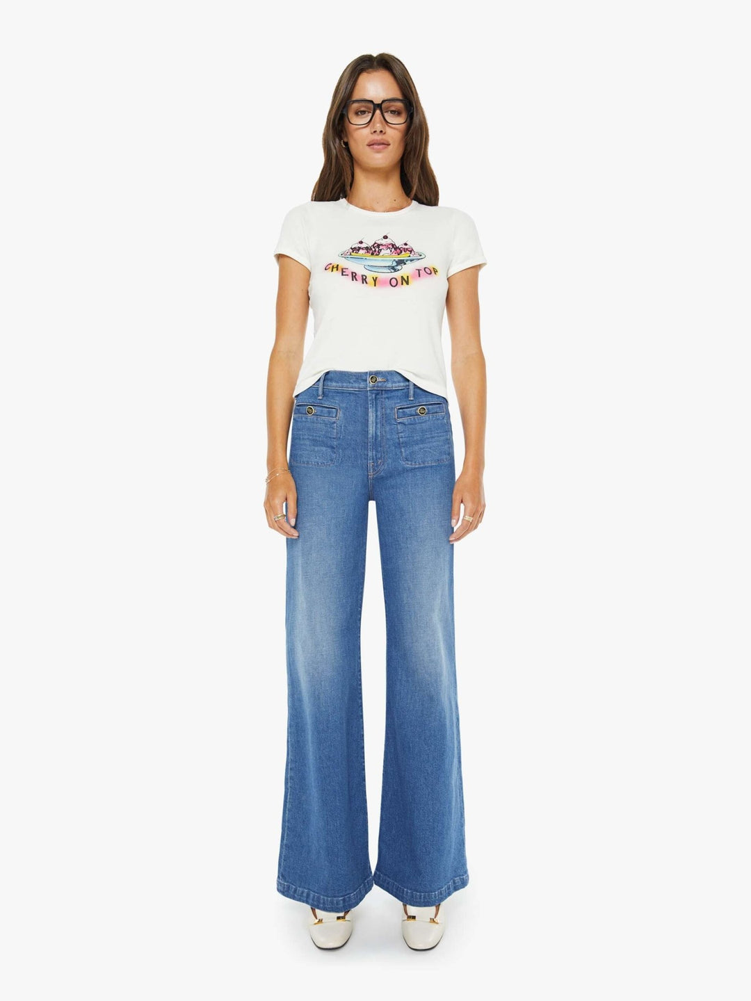 Mother - Cherry On Top Ringer Tee - Kalifornia Jean Bar