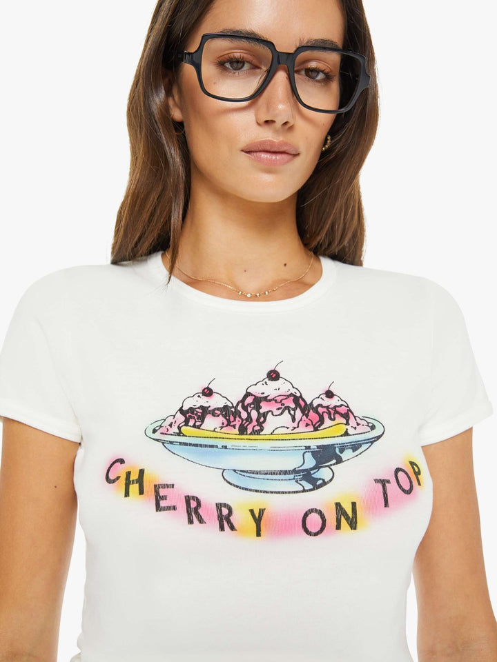 Mother - Cherry On Top Ringer Tee - Kalifornia Jean Bar