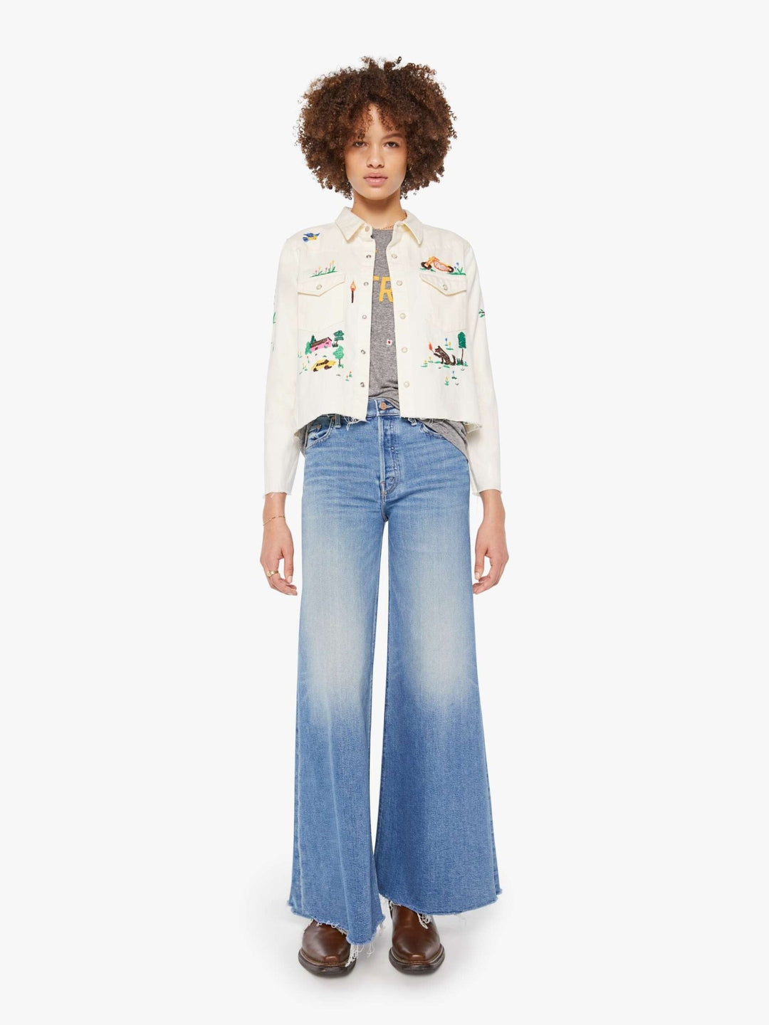 Mother - Fired Up Super Exs Crop Fray - Kalifornia Jean Bar