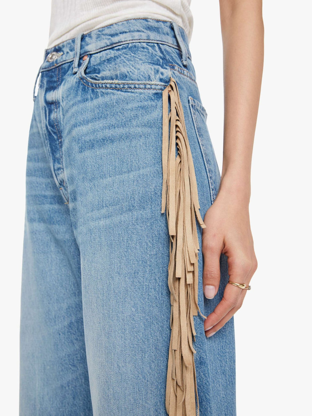 Mother - Fringe Half - Pipe Button Sneak in Folkstar - Kalifornia Jean Bar