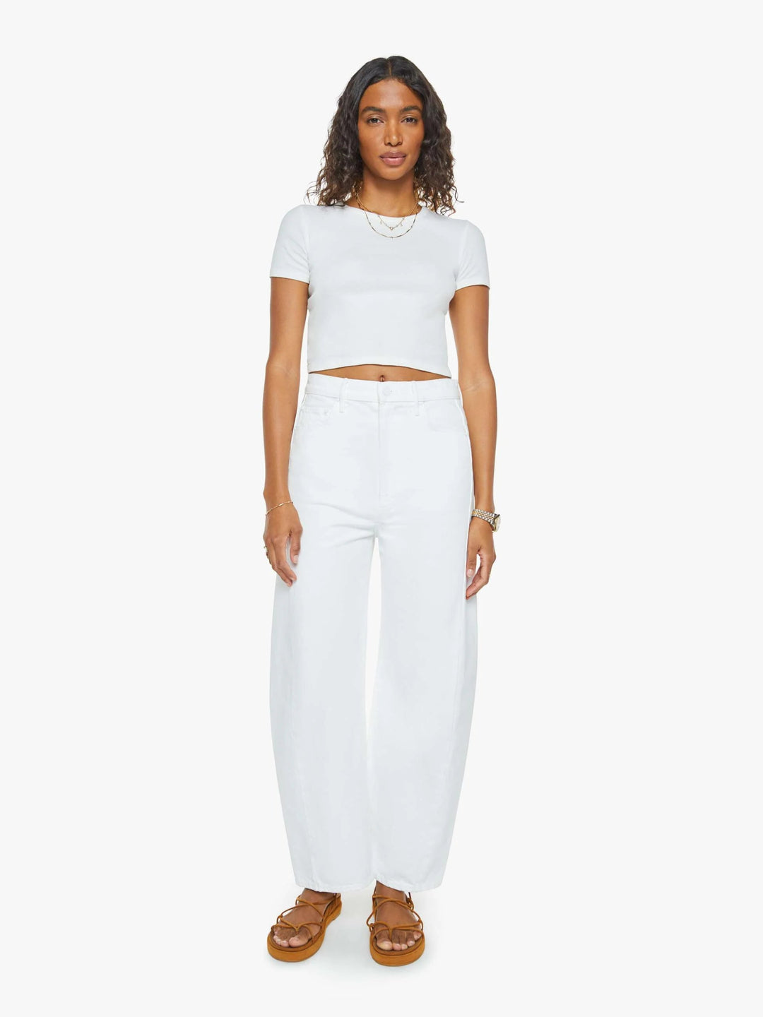 Mother - Full Pipe Ankle Jean Picket Fence - Kalifornia Jean Bar