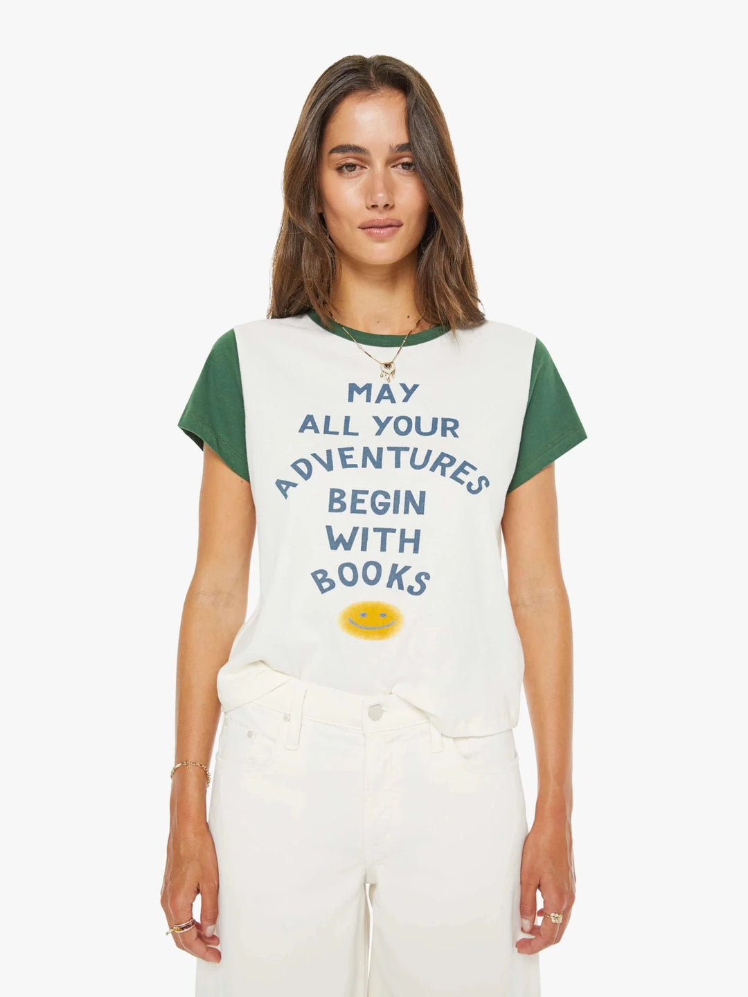 Mother - Goodie Goodie Ringer Tee Book Adventures - Kalifornia Jean Bar