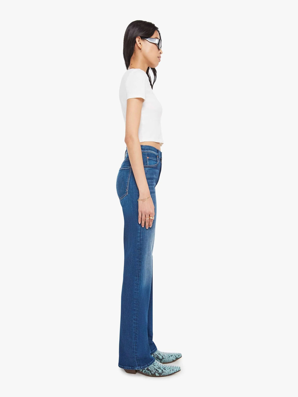 Mother - Kick It Straight leg Jean in Troublemaker - Kalifornia Jean Bar