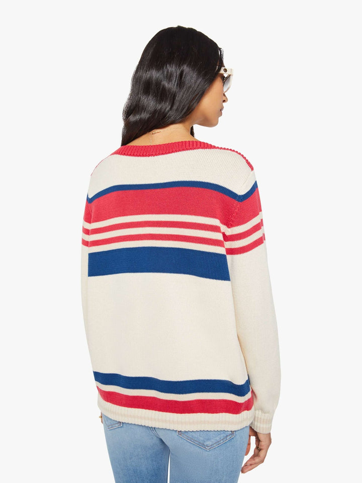 Mother - L/S Skipper Ivory Red Stripe - Kalifornia Jean Bar