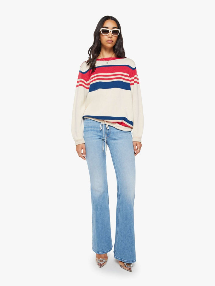 Mother - L/S Skipper Ivory Red Stripe - Kalifornia Jean Bar