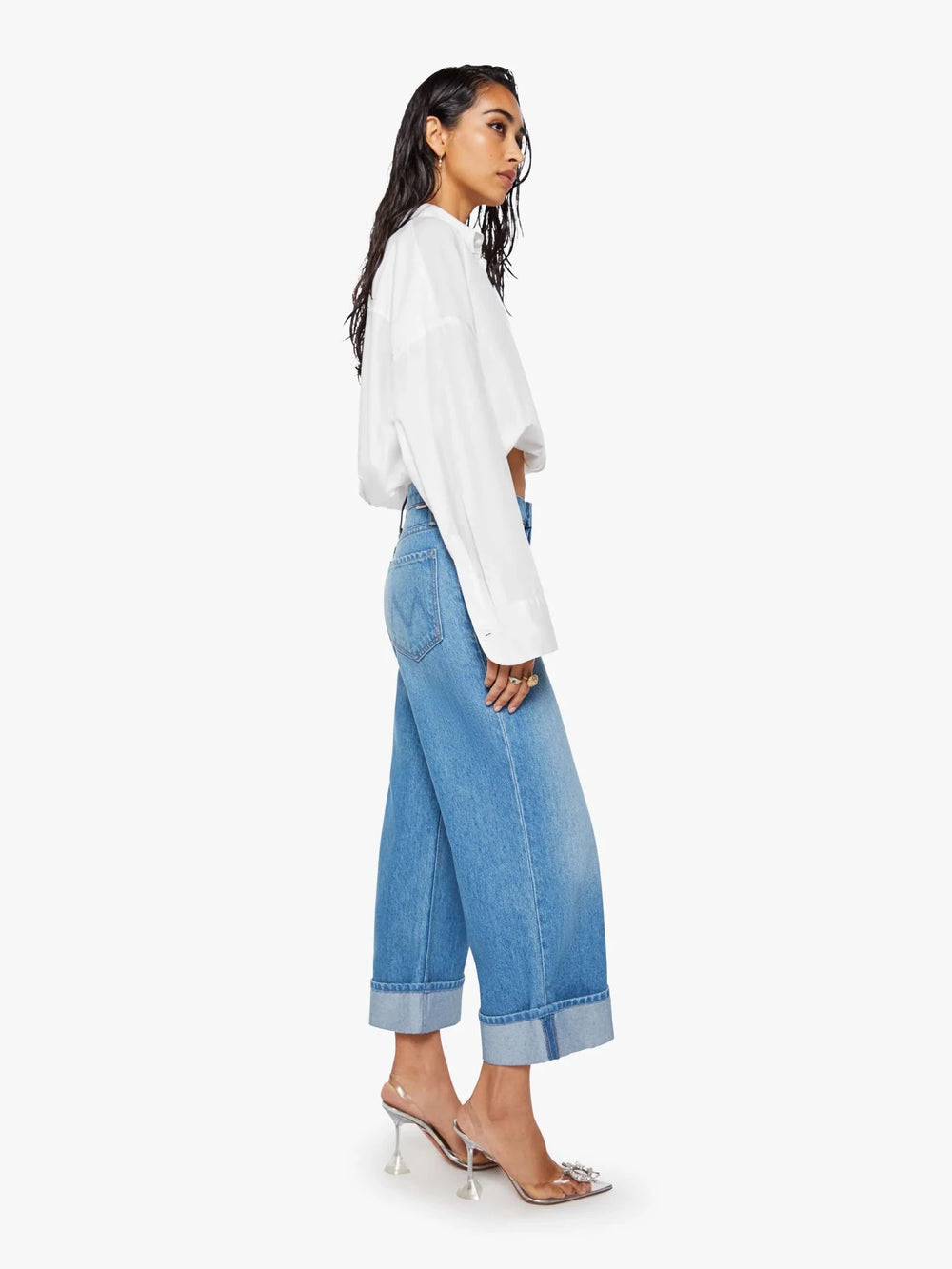 Mother - Snacks Smoothie Crop Cuff Jean in Secret Ingredient - Kalifornia Jean Bar