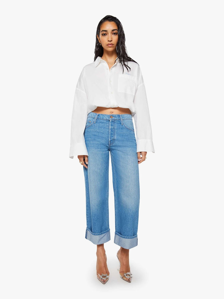 Mother - Snacks Smoothie Crop Cuff Jean in Secret Ingredient - Kalifornia Jean Bar