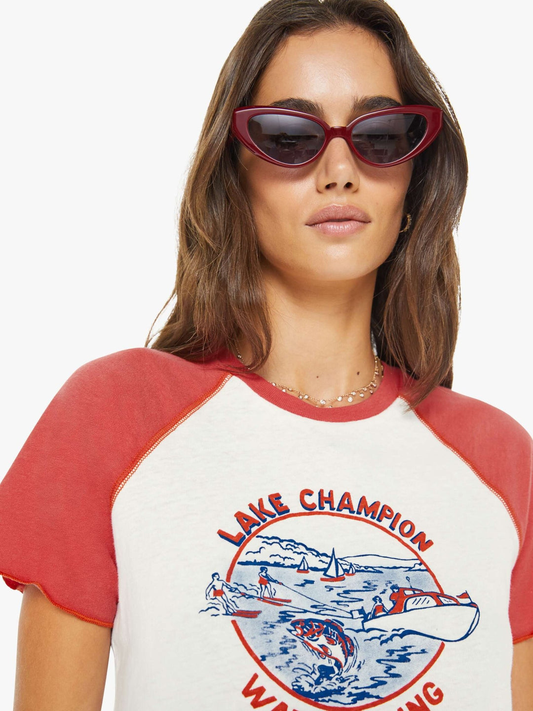 Mother - SS Sporty Concert Tee in Lake Champion - Kalifornia Jean Bar