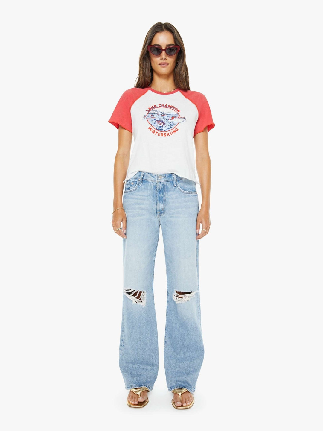 Mother - SS Sporty Concert Tee in Lake Champion - Kalifornia Jean Bar
